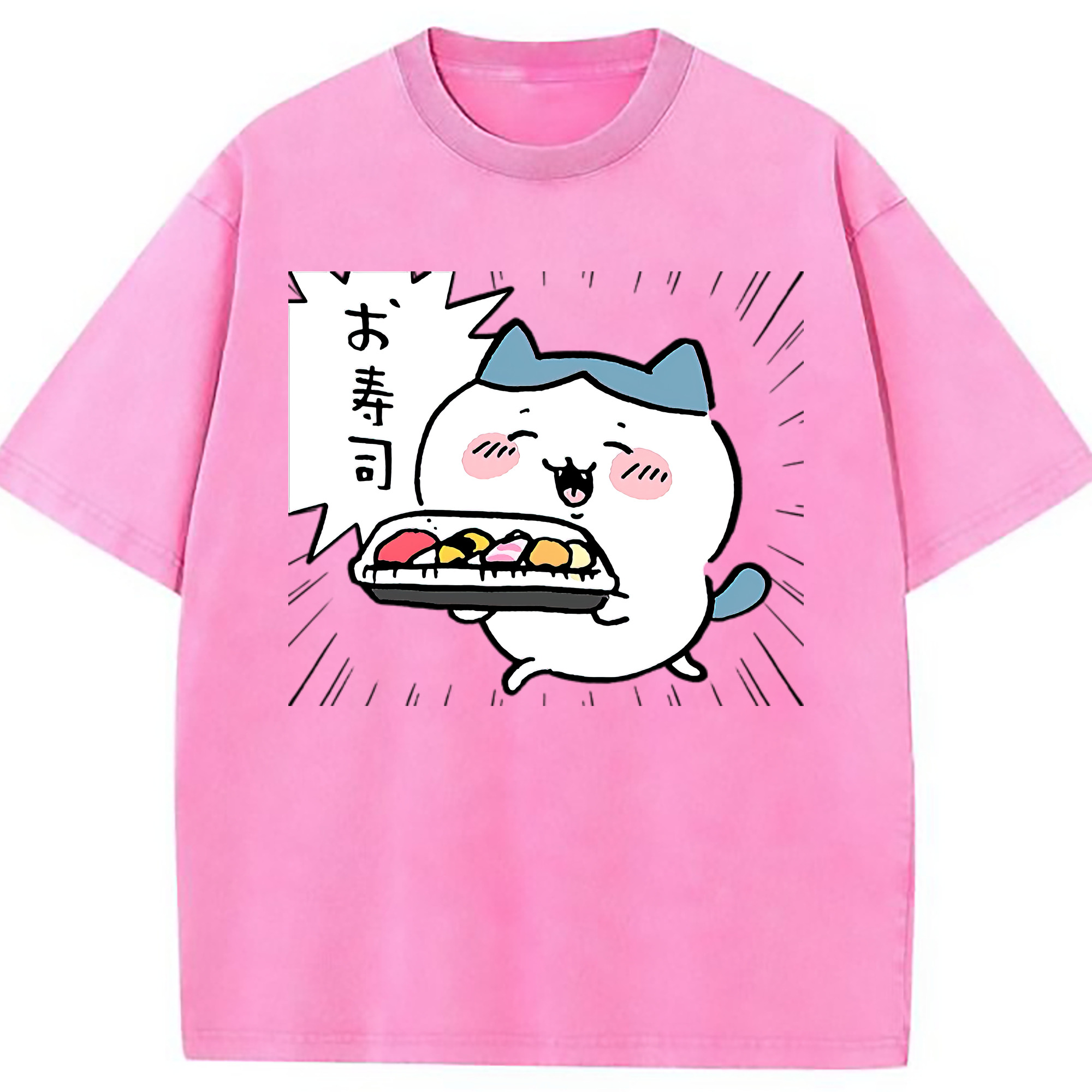 （画像用） ちいかわ ハチワレ Chii-kawa hachiware 綿100% ヴィンテージ風 半袖Tシャツ（フロントプリント）